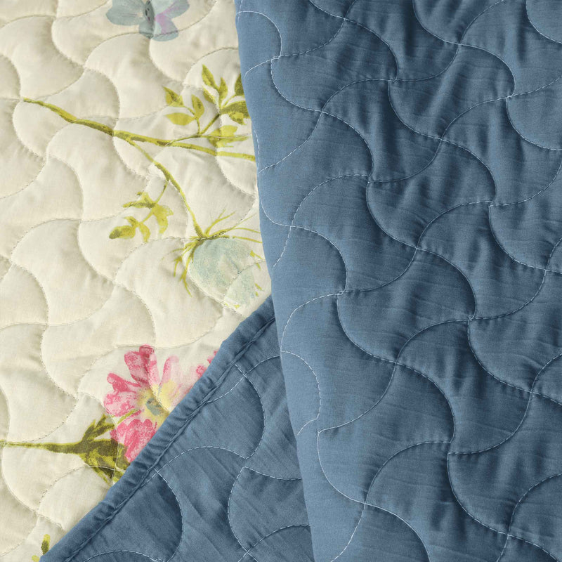 Soft Meadow Floral Quilted Bedspread