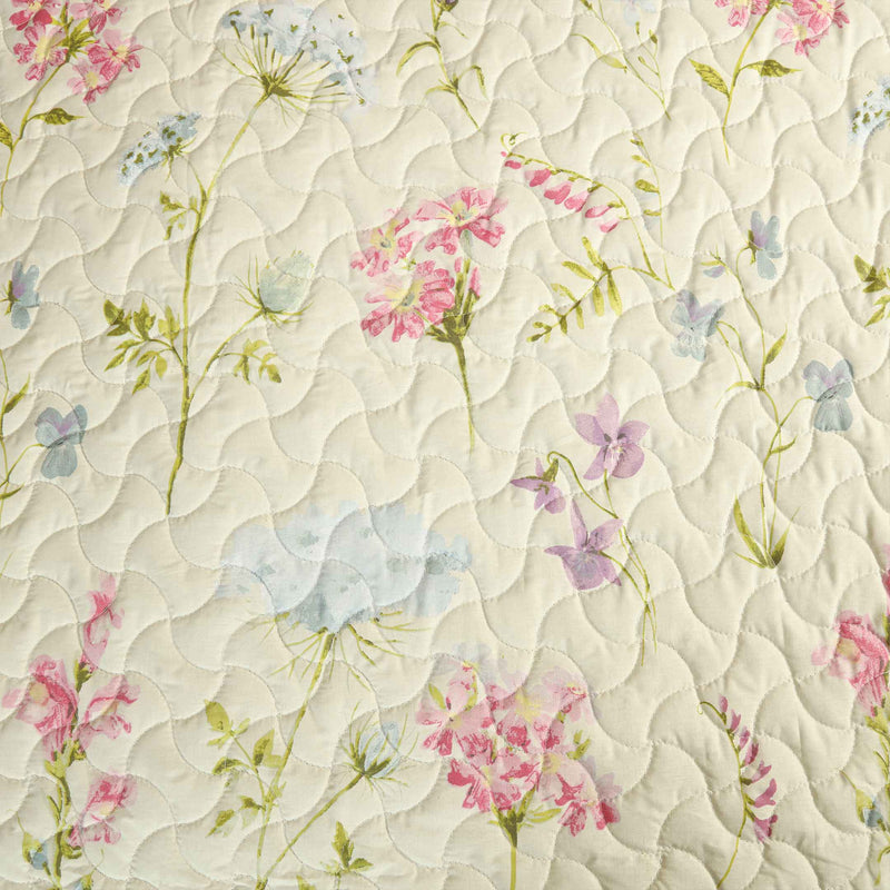 Soft Meadow Floral Quilted Bedspread