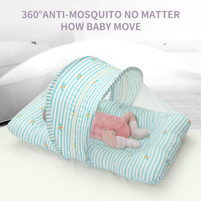 Space Stripes Mosquito Net Bed