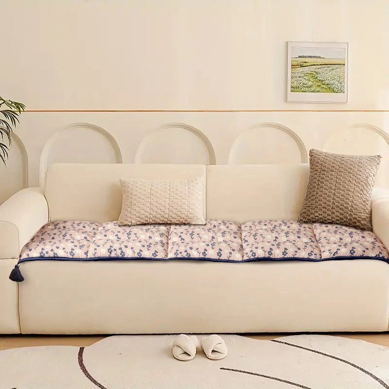 Spring Serenade Quilted Sofa Topper