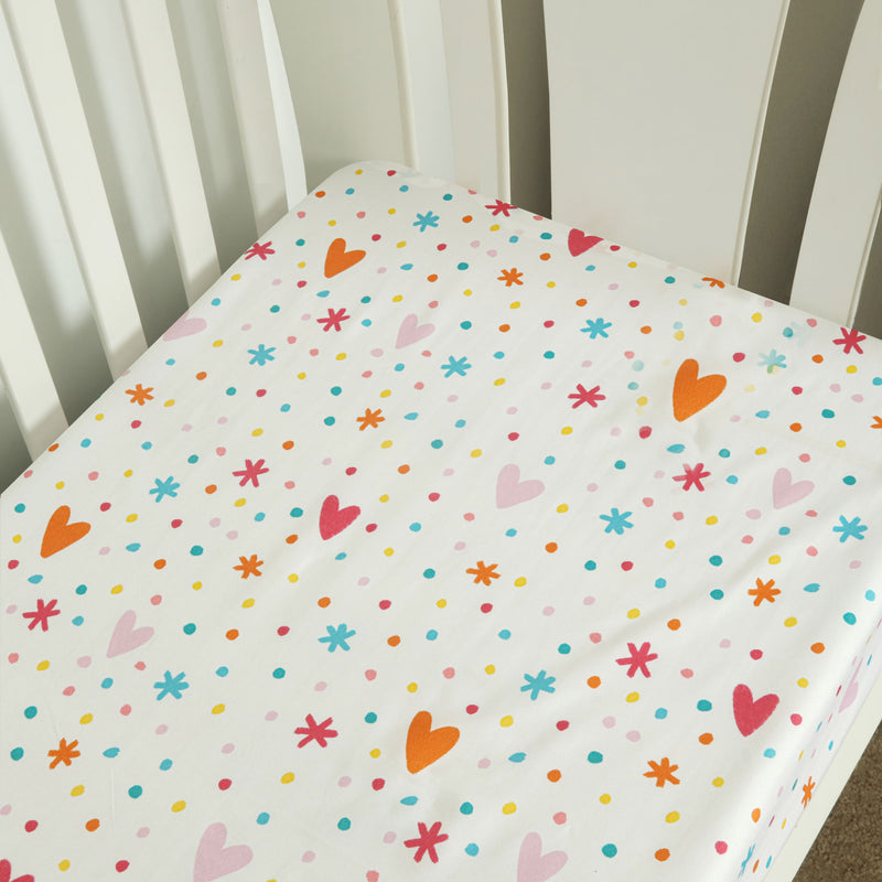 Sweet Heart Ruffle Crib Set