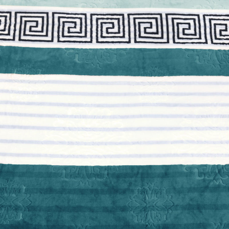 Geo Print Embossed Sherpa Blanket