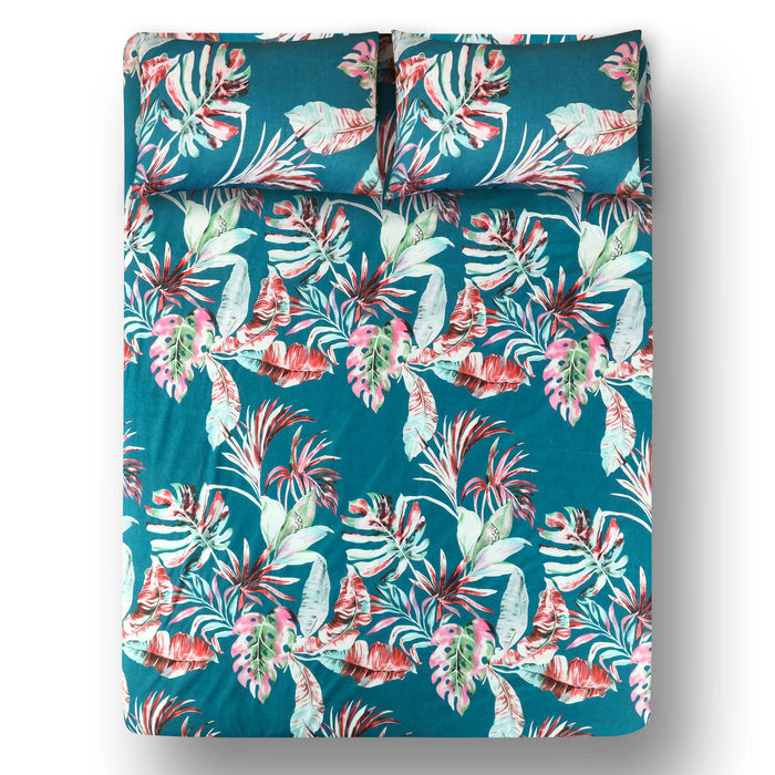 Tropical Tranquility Printed Bedsheet