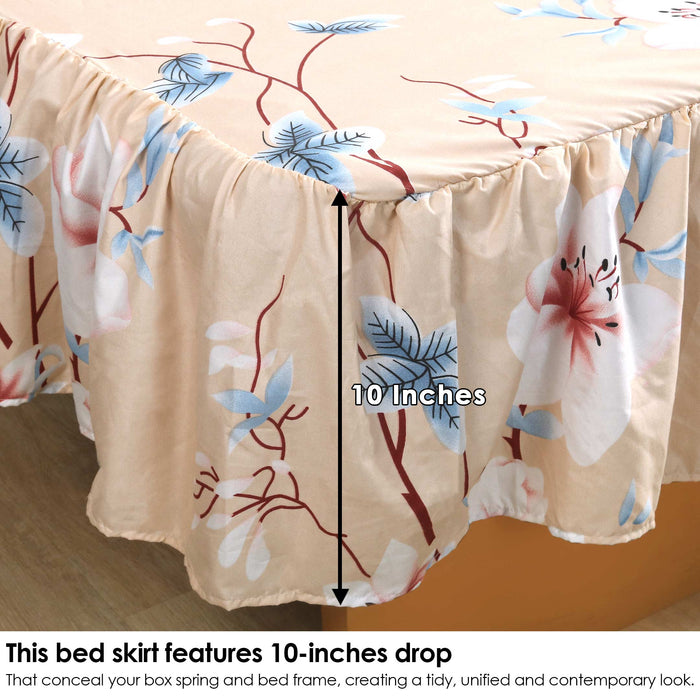 White Lilly Ruffled Fitted Sheet