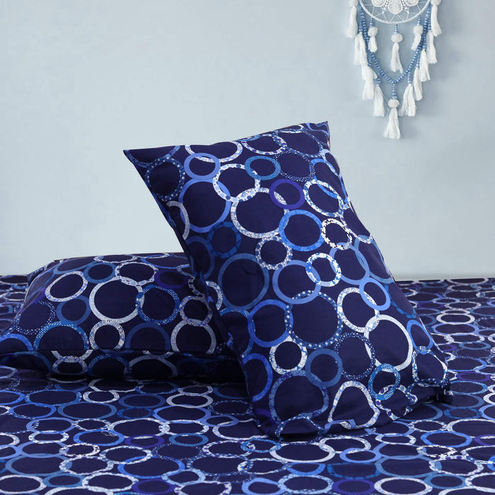 Blue Rings Pillow Covers