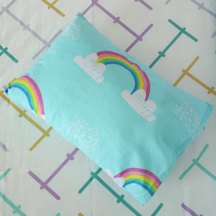 Blue Rainbow Baby Cot Set