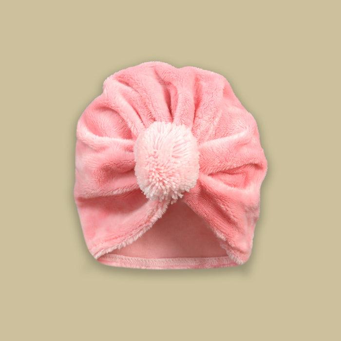 Pom Pom Cuddle Fleece Turban Caps