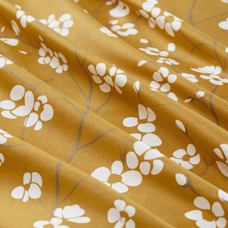 Microfiber Duvet Cover with Pillow Cases Ochre Florets