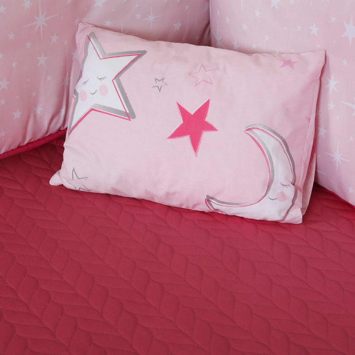 Pink Star Baby Cot Set