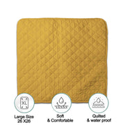 plain mustard baby diaper changing sheet
