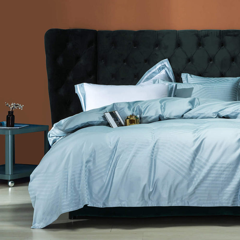 4-Pcs Fancy Macchiato Lorraine Aqua Duvet Set