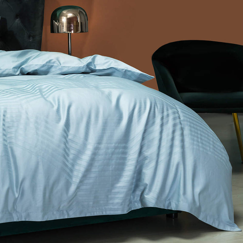 4-Pcs Fancy Macchiato Lorraine Aqua Duvet Set
