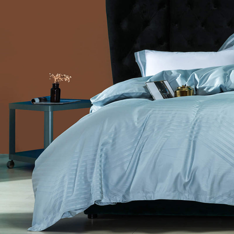 4-Pcs Fancy Macchiato Lorraine Aqua Duvet Set