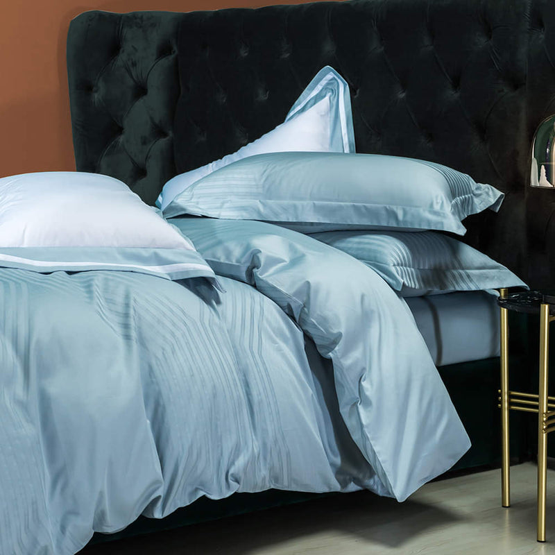 4-Pcs Fancy Macchiato Lorraine Aqua Duvet Set