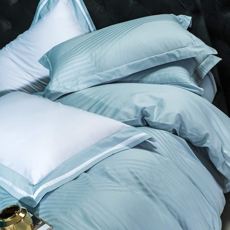 4-Pcs Fancy Macchiato Lorraine Aqua Duvet Set