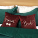 bride groom embroidered cushion cover