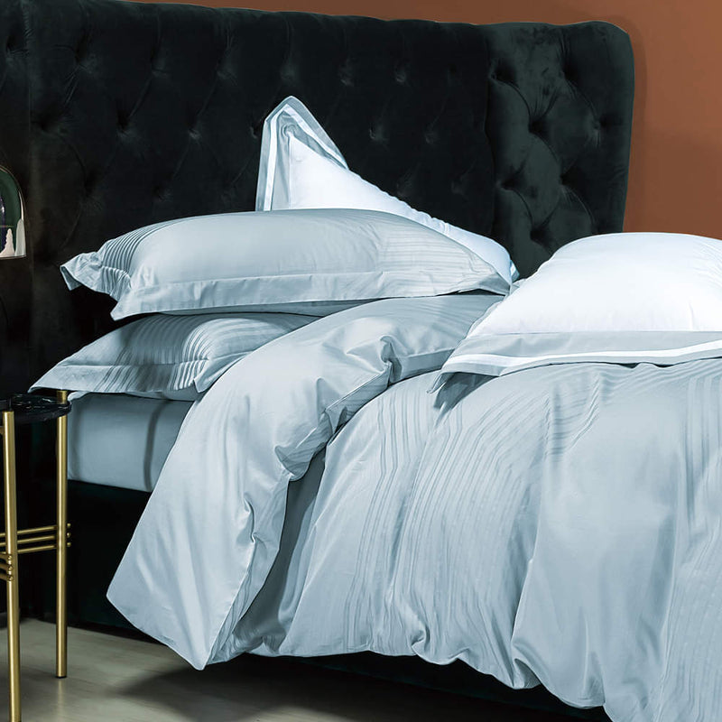 4-Pcs Fancy Macchiato Lorraine Aqua Duvet Set