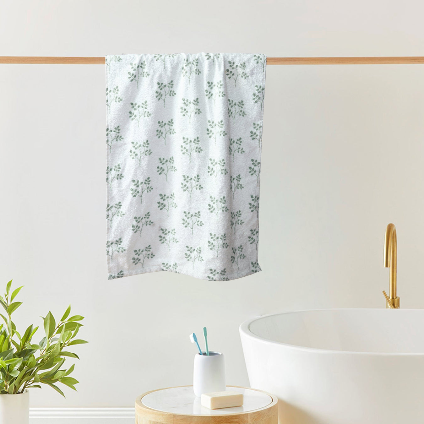 tropical mint baby towels