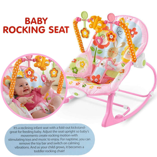 baby rocking vibrating seat pink