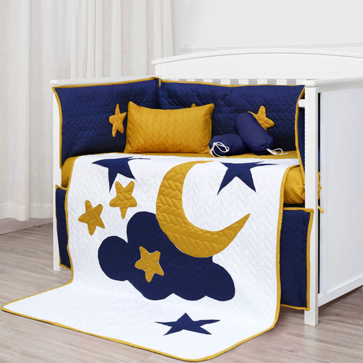 premium quilted blue starry night embossed cotset