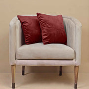 velvet cushion cover bottle maroon