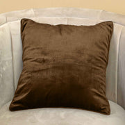 velvet cushion cover brown