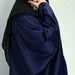 blue silk butterfly abaya and hijaab