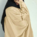 beige silk butterfly abaya and hijaab