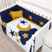 premium quilted blue starry night embossed cotset
