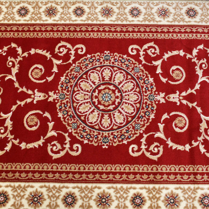 Crimson Red King Size (7.6 X 5.25 Feet)  Thick & Cozy Floor Rug