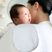 white towel baby burp cloth