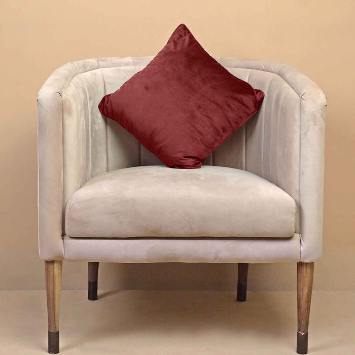 velvet cushion cover bottle maroon