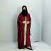 maroon butterfly silk abaya and hijaab