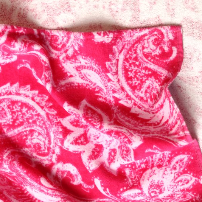 pink paisley baby towels