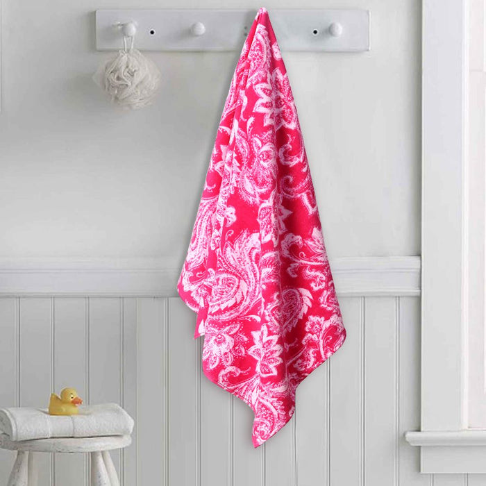 pink paisley baby towels