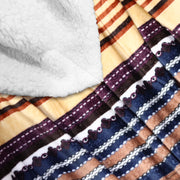 soft warm traditional navy sherpa blanket