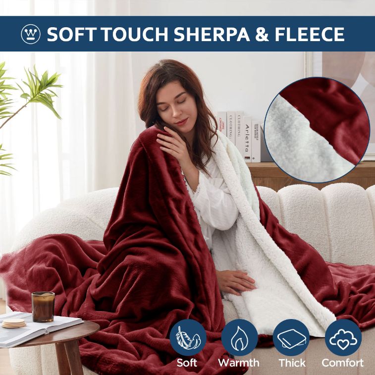 grey ultrasoft sherpa blanket
