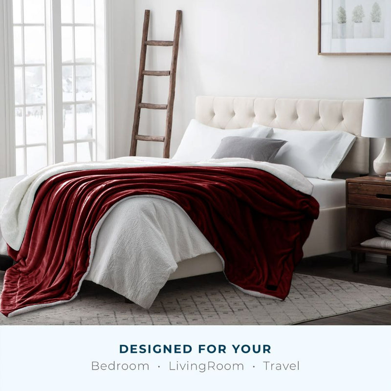 grey ultrasoft sherpa blanket