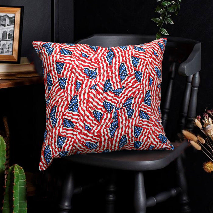 american flag zip cushion