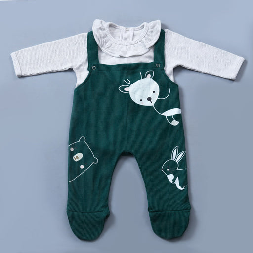 animal faces knitted romper
