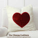 appliqued heart cushion covers