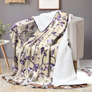 soft warm floral print embossed sherpa blanket1