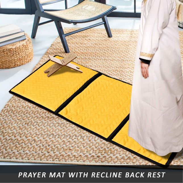 Ultrasonic Quilted Foldable Rest Back Take Prayer Mat
