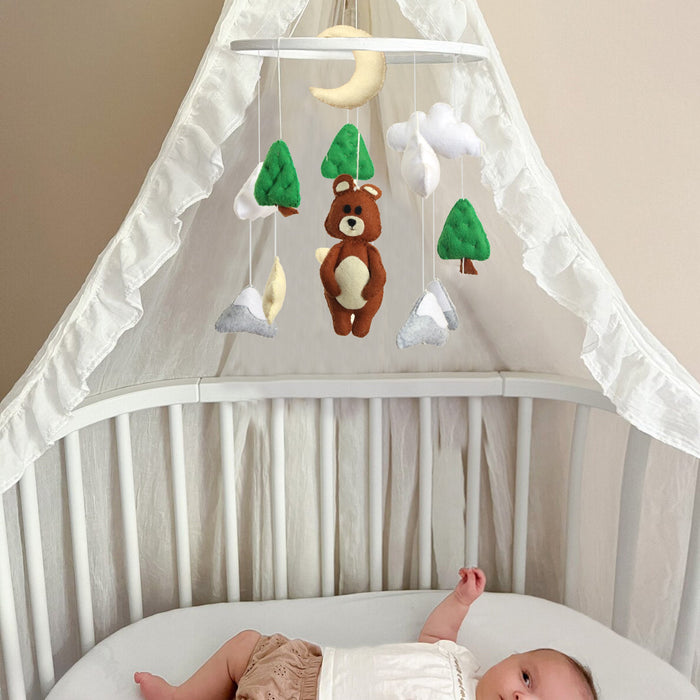 Bear In Forest Crib Hanging