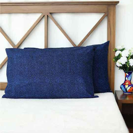 bed rock blue pillow covers
