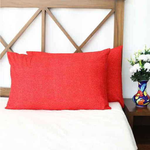 bed rock red pillow covers