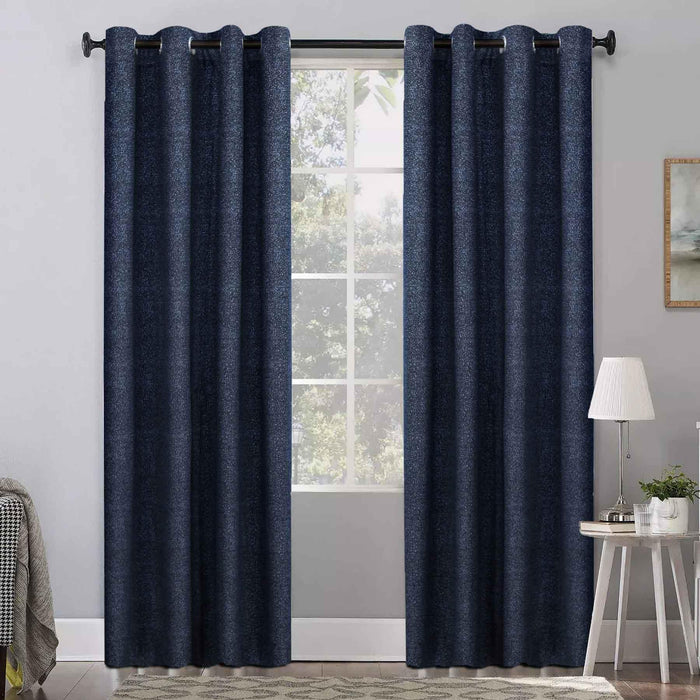 bed rock black coated curtains