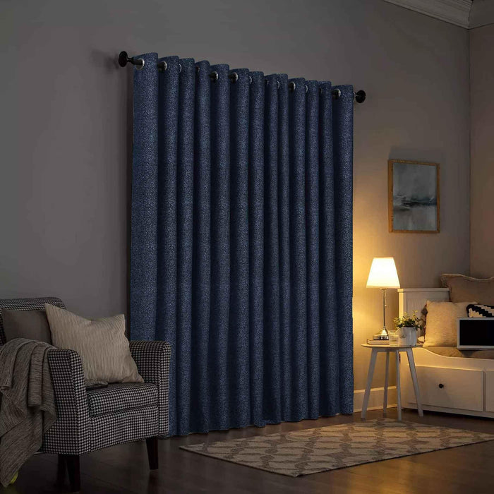 bed rock black coated curtains