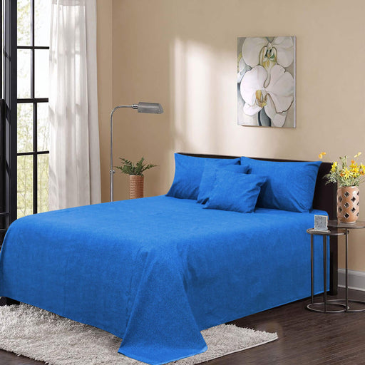 bed rock light blue style cotton bedsheet