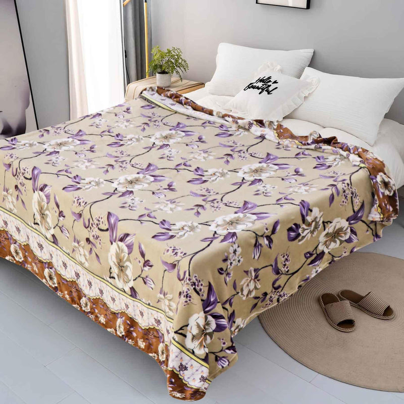 beige lily ac fleece blanket
